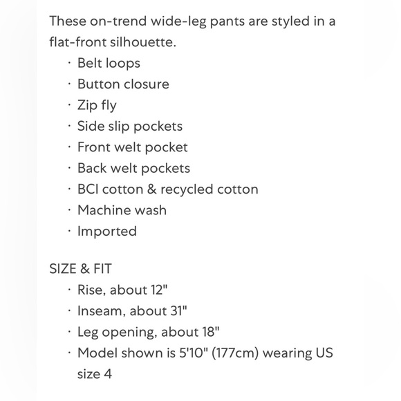 NEW Solid Wide Leg Pants - Washed Khaki - Picture 2 of 5